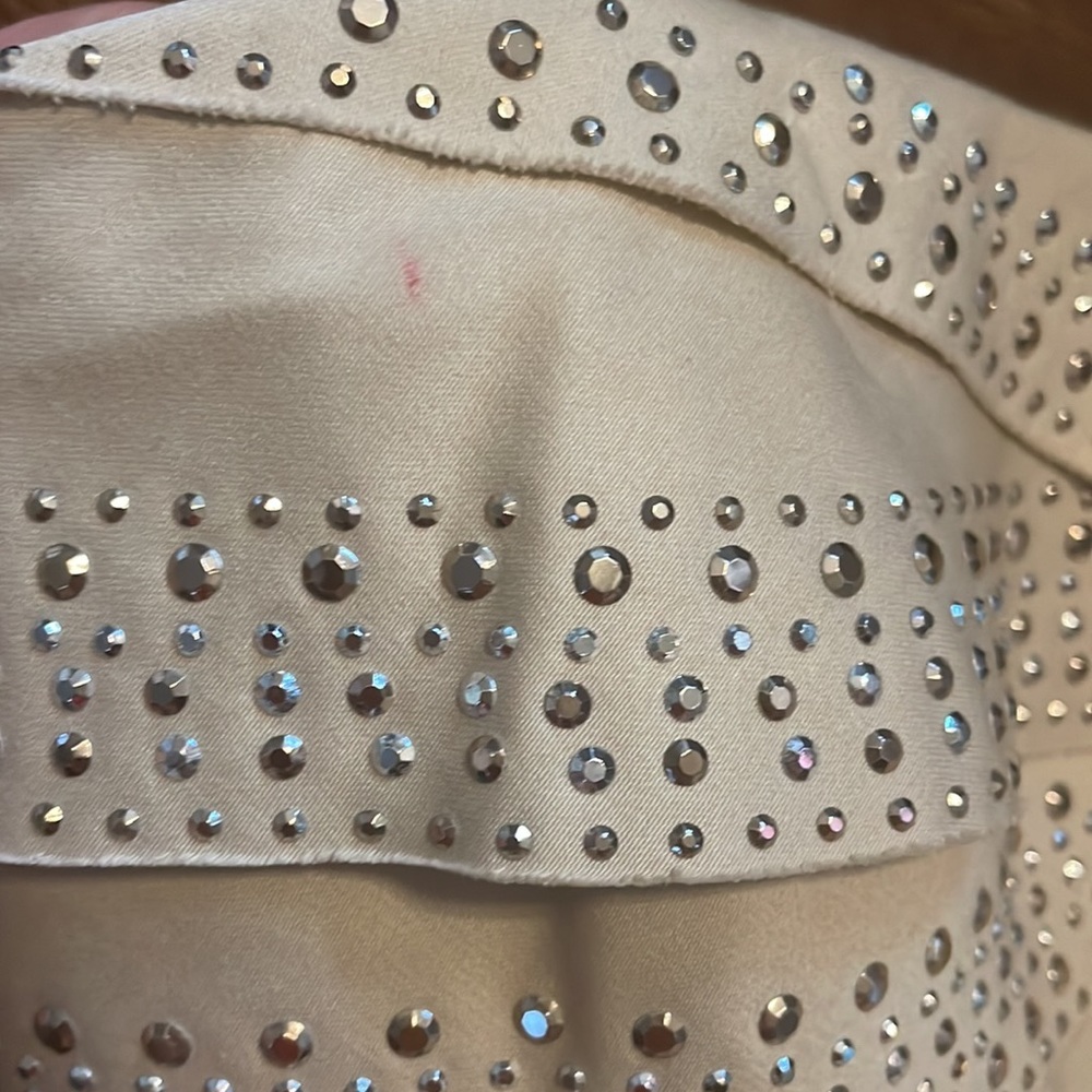 White House Black Market Bustier Size 2 champagne embellished - Picture 4 of 5